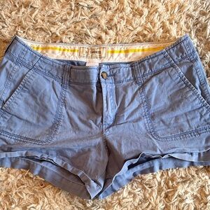 Hollister Dusty Blue Rolled-Hem Utility Shorts